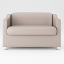 Ver imagem 3 de Sofá Namoradeira Decorativa 2 Lugares - Balaqui Decor Cor:Bege