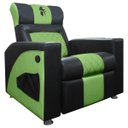 Ver imagem 1 de Poltrona Gamer Sparta Reclinável com Carregador Usb Preto/verde Sofa Store