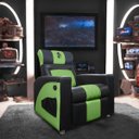 Ver imagem 2 de Poltrona Gamer Sparta Reclinável com Carregador Usb Preto/verde Sofa Store