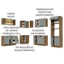 Ver imagem 5 de Armário de Cozinha Completa de Canto 459cm Rustic Cinza Agata Madesa 01