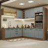 Armário de Cozinha Completa de Canto 459cm Rustic Cinza Agata Madesa 01 - 2