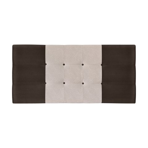Painel Estofado Nina 195 Cm para Cama Box Quarto Casal King Size Suede Marrom/bege Jbe Móveis