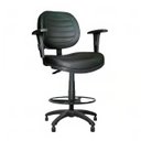 Ver imagem 1 de Cadeira CAIXA Executiva COSTURADA c/ Braços - (Aranha PLAXMETAL) - Cor Preta - 35001