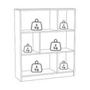 Ver imagem 6 de Estante Multiuso 6 Nichos B25 110x90 Cm Branco Novam