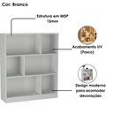 Ver imagem 4 de Estante Multiuso 6 Nichos B25 110x90 Cm Branco Novam