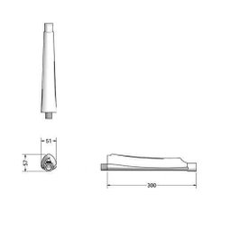 Braço Para Chuveiro Lorenzetti Pvc Azul - 3