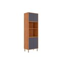 Ver imagem 1 de Paneleiro de Cozinha Esplêndida Torre Quente 2 Fornos C/ 4 Portas 70cm Cinamomo/titanium - Mgm