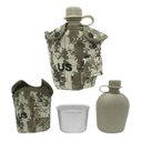 Ver imagem 2 de Cantil Militar Tático Térmico 800 Ml Caneca De Alumínio