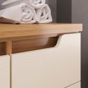 Ver imagem 4 de Gabinete para Banheiro 100cm sem Cuba Bege/Itapuã/Off White