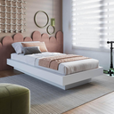 Ver imagem 1 de Cama de Solteiro Suspensa para Colchão 80cm/90cm Branca
