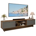 Ver imagem 2 de Rack para Tv até 80 Polegadas 218 Cm 2 Portas Rustic/cinza Vik Madesa