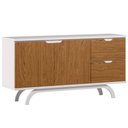 Ver imagem 5 de Kit Aparador Buffet Bar Living com Cristaleira Adega Vicky N01 Off White Ypê - Lyam Decor