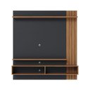 Ver imagem 6 de Painel TV 65 pol 150cm Bancada Suspensa Ripado Luca Noce Milano-Preto Fosco C04 - D'Rossi