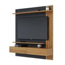 Ver imagem 2 de Painel TV 65 pol 150cm Bancada Suspensa Ripado Luca Noce Milano-Preto Fosco C04 - D'Rossi