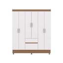 Ver imagem 4 de Guarda Roupa Roupeiro Solteiro Ideal 6 Portas Plus Branco Camarim Flex Vila Rica