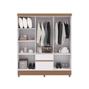 Ver imagem 3 de Guarda Roupa Roupeiro Solteiro Ideal 6 Portas Plus Branco Camarim Flex Vila Rica