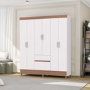 Ver imagem 1 de Guarda Roupa Roupeiro Solteiro Ideal 6 Portas Plus Branco Camarim Flex Vila Rica
