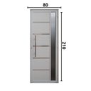 Ver imagem 3 de Porta Lambril Solara com Visor e Puxador 80 X 2.10 Branca Lado Esquerdo – Hale