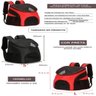 Mochila para Pet Cães e Gatos Bolsa de Transporte de Animais com Rede para Respiracao - 4