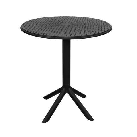 Mesa Redonda Solara Or Design Polipropileno Preto 76 cm (Altura) Tampo Redondo 70 cm (Largura)