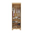 Ver imagem 3 de Guarda-roupa Infantil 62cm 2 Portas com Vidro e 2 Gavetas Ternura Multimóveis Mp4476 Madeirado/