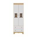 Ver imagem 5 de Guarda-roupa Infantil 62cm 2 Portas com Vidro e 2 Gavetas Ternura Multimóveis Mp4476 Madeirado/