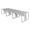 Ver imagem 6 de Mesa Trabalho Escritório 6 Pessoas 360cm Pé Metal F5 Office Cor:cinza