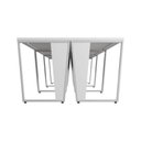 Ver imagem 5 de Mesa Trabalho Escritório 6 Pessoas 360cm Pé Metal F5 Office Cor:cinza