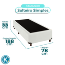 Ver imagem 4 de Cama Box Solteiro Simples Branco Nature 78x188