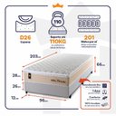 Ver imagem 4 de Cama Box Solteirão Alford com Colchão Molas Ensacadas 88x188x66 Bege
