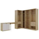 Ver imagem 3 de Conjunto de Closet Modulado de Canto com Balcão e Mesa Escrivaninha Infinity Genialflex