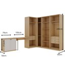 Ver imagem 2 de Conjunto de Closet Modulado de Canto com Balcão e Mesa Escrivaninha Infinity Genialflex