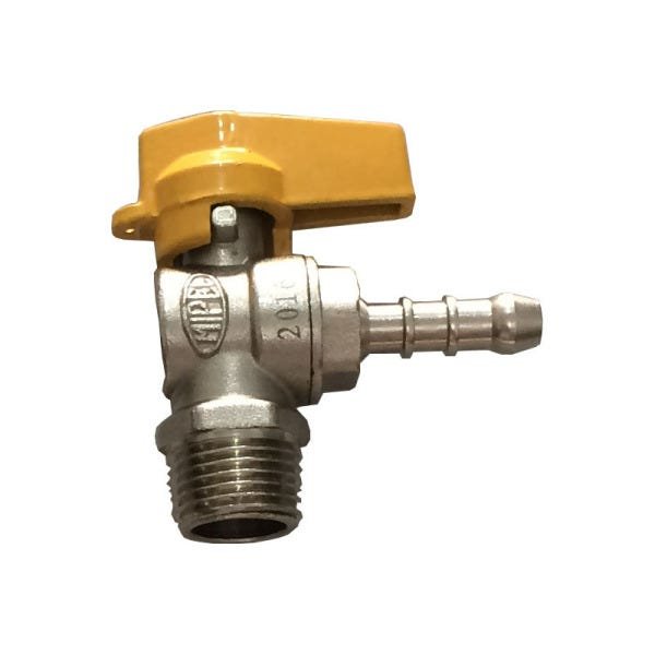 Registro Gás Esfera 1/2 npt x 3/8 Bico Mangueira - 1