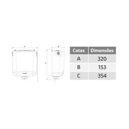 CAIXA DE DESCARGA ALTA ENGATE FLEXIVEL PLASTICA BRANCA TIGRE - 10