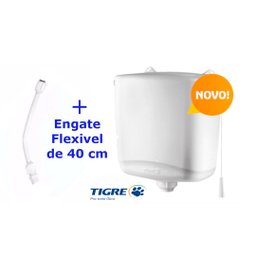 CAIXA DE DESCARGA ALTA ENGATE FLEXIVEL PLASTICA BRANCA TIGRE - 2