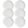 Kit 6 Pratos Raso De Luxo Em Cerâmica Decorativo Branco - 1