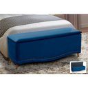 Ver imagem 4 de Cabeceira e Calçadeira Baú Cama Box Casal King Size Belize 195cm Luxor Azul Marinho - Desk Design