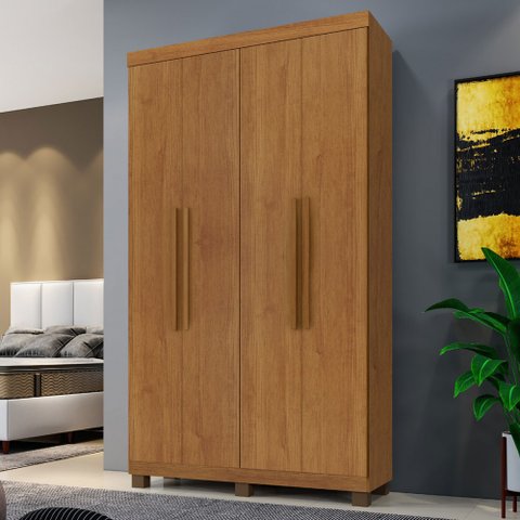 Guarda-roupa Casal Viena 4 Portas 3 Gavetas Cinamomo - Panorama Móveis