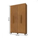Ver imagem 4 de Guarda-roupa Casal Viena 4 Portas 3 Gavetas Cinamomo - Panorama Móveis