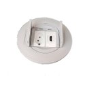 Ver imagem 1 de Mini Caixa de Embutir Redonda 1 Tomada 1 Hdmi