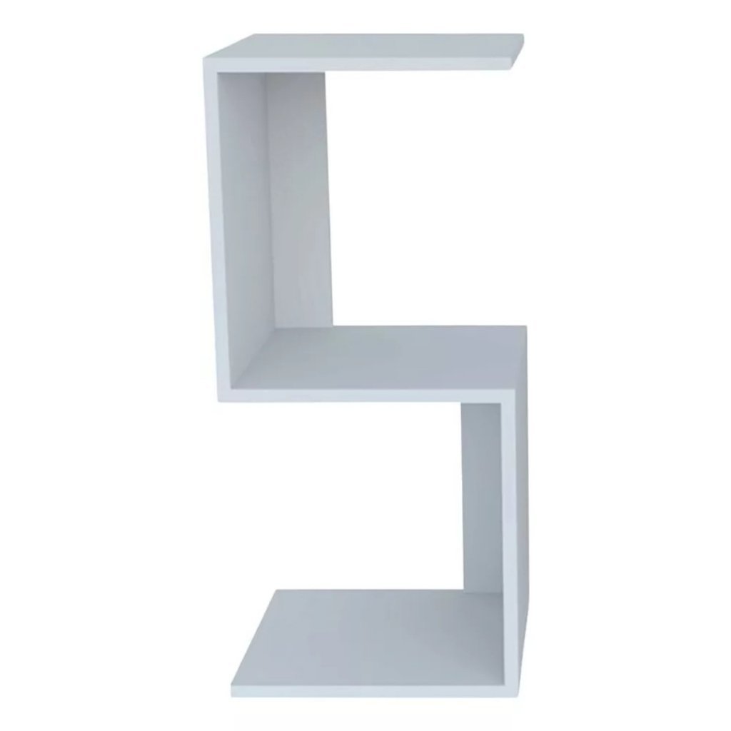 Mesa de Cabeceira Moderna Quarto S ou Z Mdf Decorativa:branco