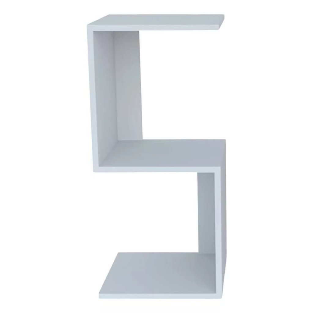 Mesa de Cabeceira Moderna Quarto S ou Z Mdf Decorativa:branco - 1