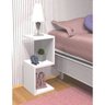 Mesa de Cabeceira Moderna Quarto S ou Z Mdf Decorativa:branco - 4