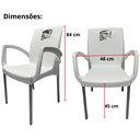 Ver imagem 5 de Cadeira Poltrona Sala Cozinha Jardim Pé Aluminio Plasnew