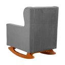 Ver imagem 3 de Poltrona Decorativa Aurora Balanço Vovo Suede Cinza - Fm