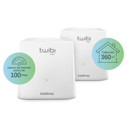 Roteador Intelbras Twibi Wifi Mesh Giga Kit com 2 Unidades - 4