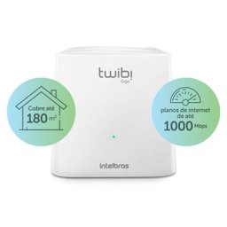Roteador Intelbras Twibi Wifi Mesh Giga Kit com 2 Unidades - 8