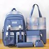 Conjunto Completo de Mochila e Acessório Luxuoso - Azul - 2