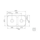Ver imagem 4 de Cuba de Embutir/sobrepor Tramontina Isis 2c 34-28 Bs em Aço Inox Acetinado 69x40 com 2 Cubas Tramont