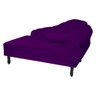 Recamier Decorativo Divã Larissa Lado Esquerdo Suede Roxo Pés Madeira Ms Decor - 1